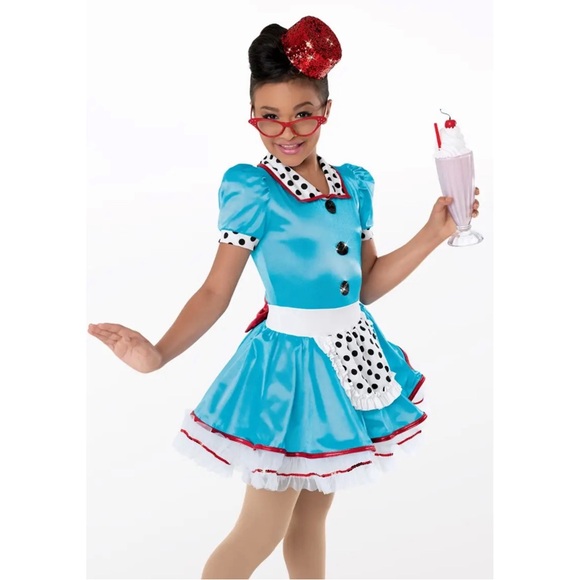 Weissman Showtime | Banana Split for My Baby Retro Diner Waitress Costume, LC SA - Picture 1 of 5